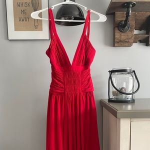 Red touched cocktail dress